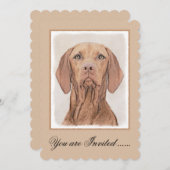 Vizsla-schildering - Cute Original Dog Art Kaart (Voorkant / Achterkant)