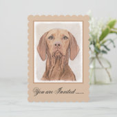 Vizsla-schildering - Cute Original Dog Art Kaart (Staand voorkant)