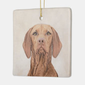Vizsla-schildering - Cute Original Dog Art Keramisch Ornament (Links)