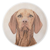 Vizsla-schildering - Cute Original Dog Art Keramische Knop (Voorkant)