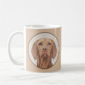 Vizsla-schildering - Cute Original Dog Art Koffiemok (Links)