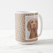Vizsla-schildering - Cute Original Dog Art Koffiemok (Voorkant rechts)