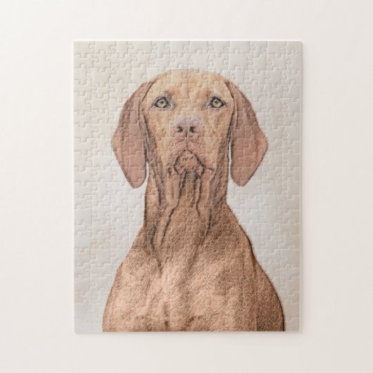 Vizsla-schildering - Cute Original Dog Art Legpuzzel (Verticaal)