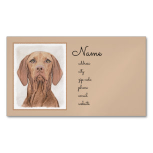 Vizsla-schildering - Cute Original Dog Art Magnetisch Visitekaartje