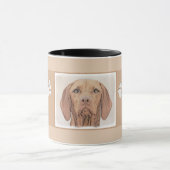 Vizsla-schildering - Cute Original Dog Art Mok (Midden)