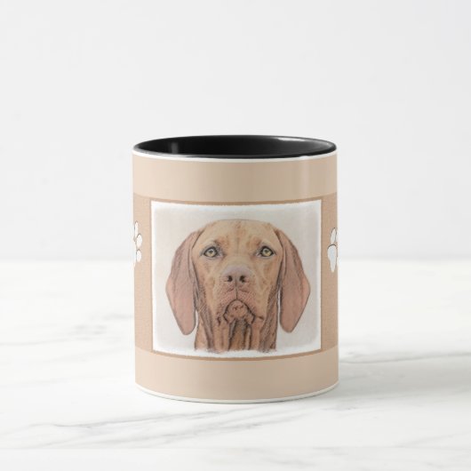 Vizsla-schildering - Cute Original Dog Art Mok (Midden)