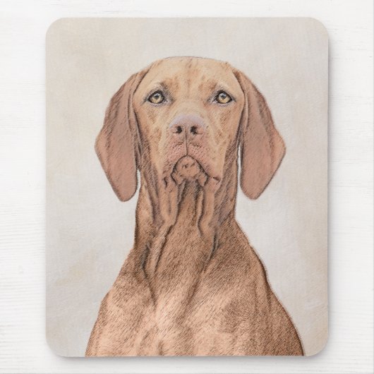 Vizsla-schildering - Cute Original Dog Art Muismat (Voorkant)