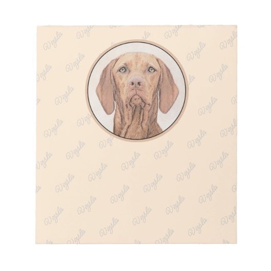 Vizsla-schildering - Cute Original Dog Art Notitieblok (Voorkant)