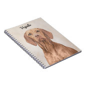 Vizsla-schildering - Cute Original Dog Art Notitieboek (Rechterzijde)