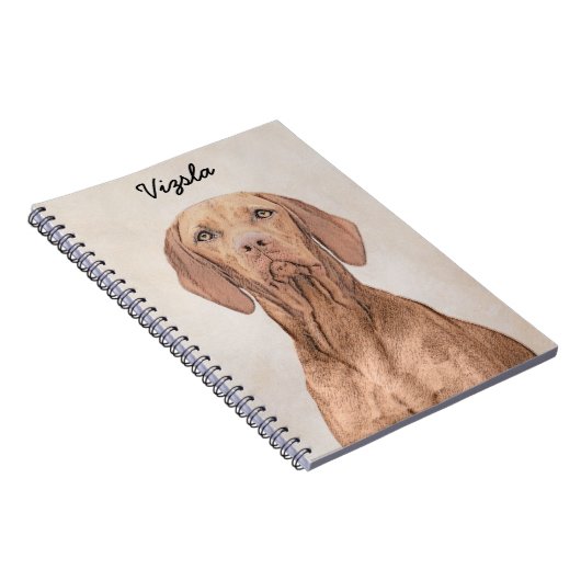 Vizsla-schildering - Cute Original Dog Art Notitieboek (Rechterzijde)