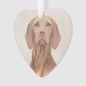 Vizsla-schildering - Cute Original Dog Art Ornament (voorkant)