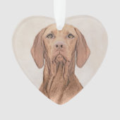 Vizsla-schildering - Cute Original Dog Art Ornament (voorkant)