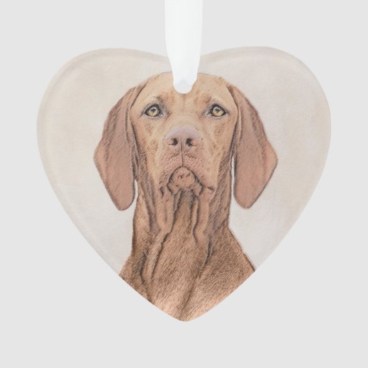 Vizsla-schildering - Cute Original Dog Art Ornament (voorkant)