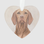 Vizsla-schildering - Cute Original Dog Art Ornament (achterkant)