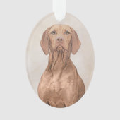 Vizsla-schildering - Cute Original Dog Art Ornament (voorkant)