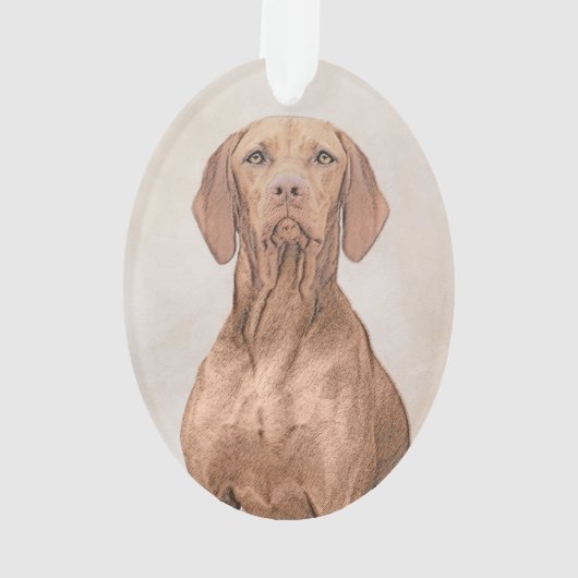 Vizsla-schildering - Cute Original Dog Art Ornament (achterkant)