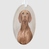 Vizsla-schildering - Cute Original Dog Art Ornament (voorkant)