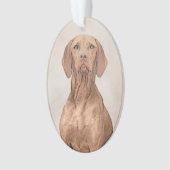 Vizsla-schildering - Cute Original Dog Art Ornament (voorkant)