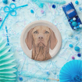 Vizsla-schildering - Cute Original Dog Art Papieren Bordje (Feest)