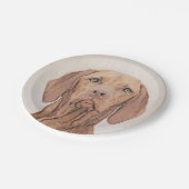 Vizsla-schildering - Cute Original Dog Art Papieren Bordje (Gekanteld)