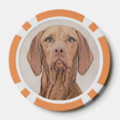 Vizsla-schildering - Cute Original Dog Art Poker Chips (Achterkant)