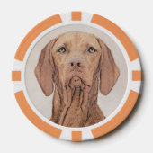 Vizsla-schildering - Cute Original Dog Art Poker Chips (Voorkant)