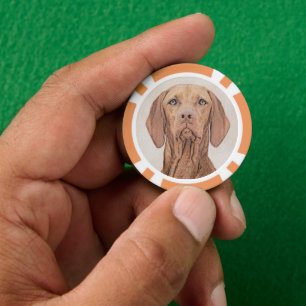 Vizsla-schildering - Cute Original Dog Art Poker Chips
