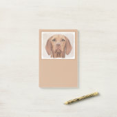 Vizsla-schildering - Cute Original Dog Art Post-it® Notes (Op bureau)