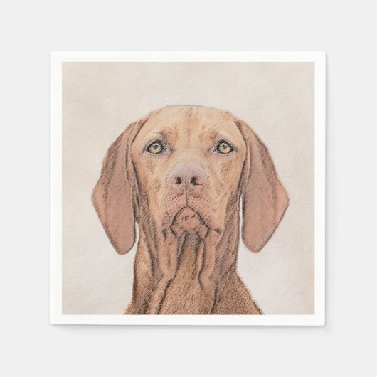Vizsla-schildering - Cute Original Dog Art Servet (Voorkant)