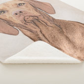 Vizsla-schildering - Cute Original Dog Art Sherpa Deken (3/4)