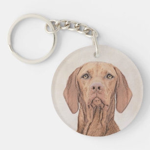 Vizsla-schildering - Cute Original Dog Art Sleutelhanger