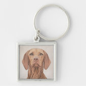 Vizsla-schildering - Cute Original Dog Art Sleutelhanger (Voorkant)