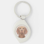 Vizsla-schildering - Cute Original Dog Art Sleutelhanger (Voorkant)