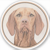 Vizsla-schildering - Cute Original Dog Art Sticker (Voorkant)
