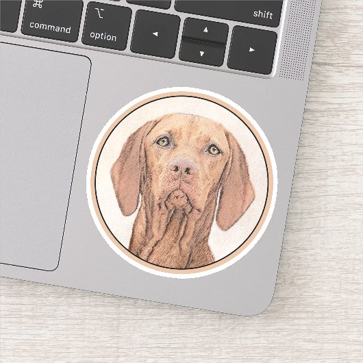 Vizsla-schildering - Cute Original Dog Art Sticker (Detail)