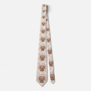 Vizsla-schildering - Cute Original Dog Art Stropdas