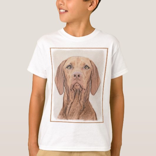 Vizsla-schildering - Cute Original Dog Art T-shirt (Voorkant)