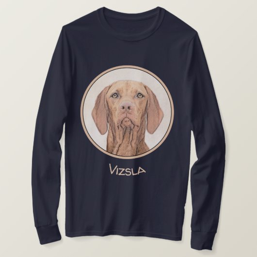 Vizsla-schildering - Cute Original Dog Art T-shirt (Design voorkant)