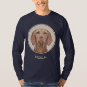 Vizsla-schildering - Cute Original Dog Art T-shirt (Voorkant)