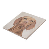 Vizsla-schildering - Cute Original Dog Art Tegeltje (Zijkant)