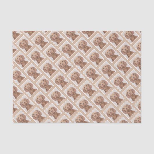 Vizsla-schildering - Cute Original Dog Art Tissuepapier (Voorkant)