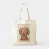 Vizsla-schildering - Cute Original Dog Art Tote Bag (Achterkant)