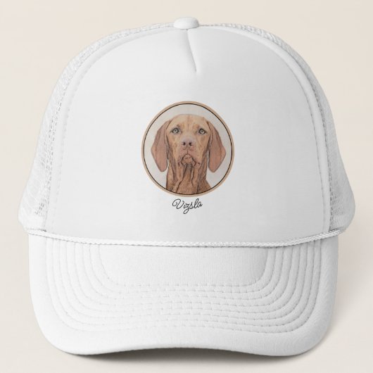 Vizsla-schildering - Cute Original Dog Art Trucker Pet (Voorkant)