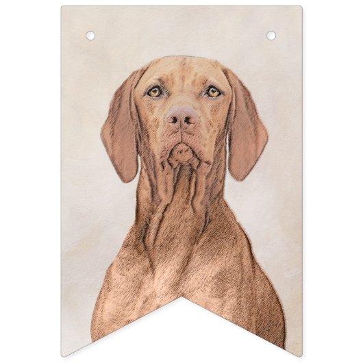 Vizsla-schildering - Cute Original Dog Art Vlaggetjes (Tweede vlag)