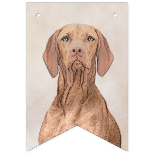 Vizsla-schildering - Cute Original Dog Art Vlaggetjes
