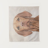 Vizsla-schildering - Cute Original Dog Art Wandkleed (Voorkant)