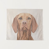 Vizsla-schildering - Cute Original Dog Art Wandkleed (Voorkant (horizontaal))