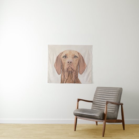 Vizsla-schildering - Cute Original Dog Art Wandkleed (In Situ (horizontaal))