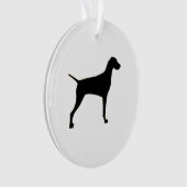 Vizsla silhouet ornament (voorkant)