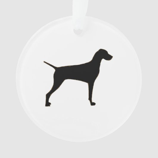 Vizsla silhouet ornament (voorkant)